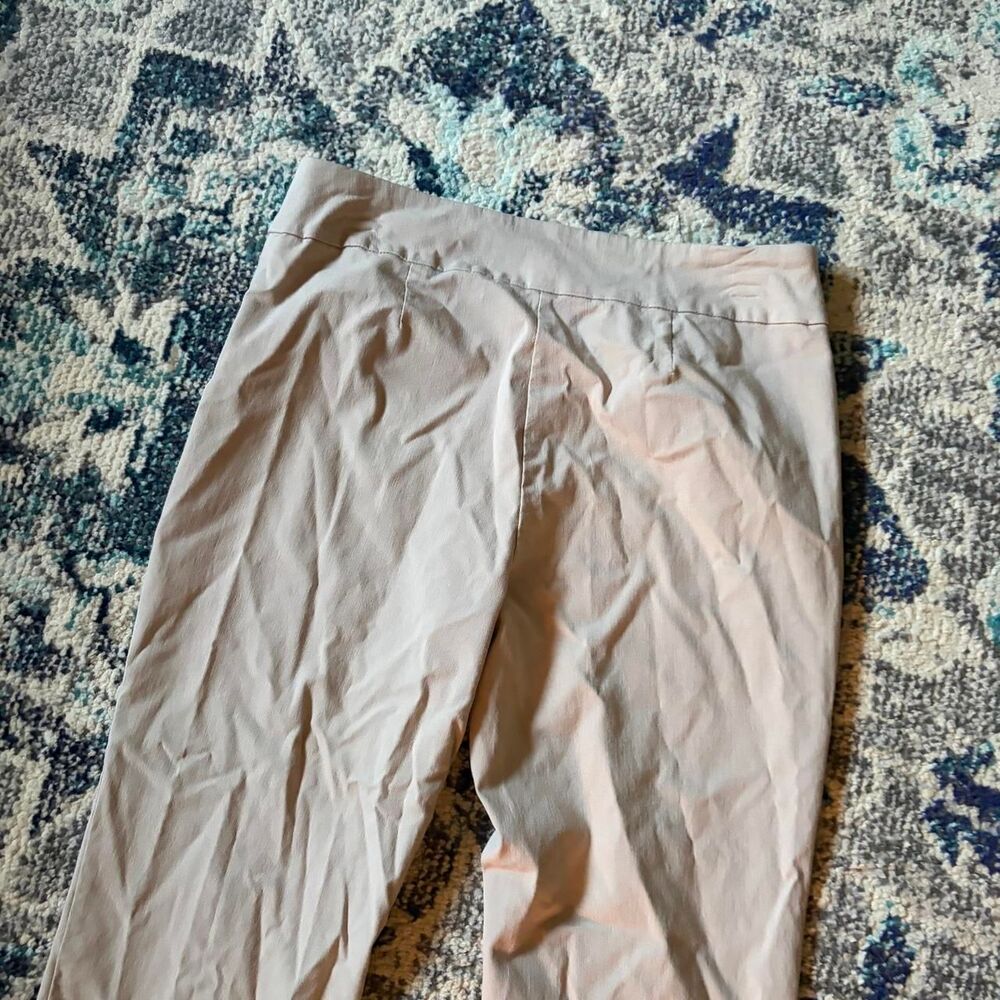 Jenna Rose Cream Capri Pants Button Detail‎ Y2K Stretch Office Siren Tan Large - Picture 7 of 7